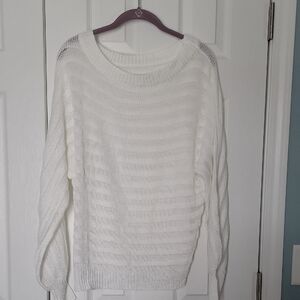 Elegant White Knit Sweater